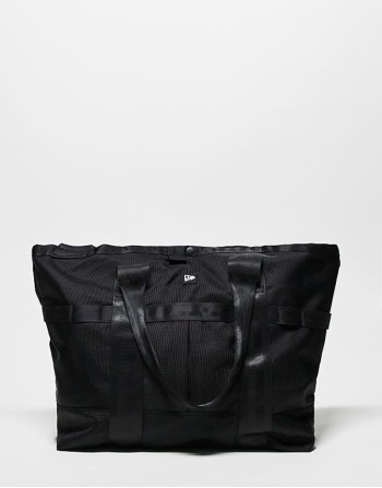 nylon tote bag in black